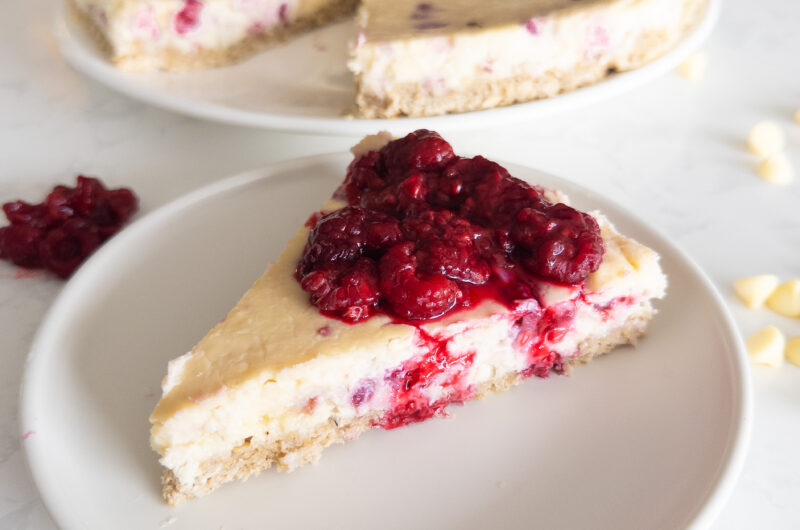 White Chocolate Raspberry Cheesecake