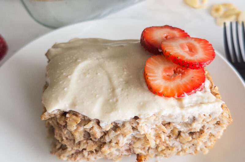 Strawberry Almond Cheesecake Bake