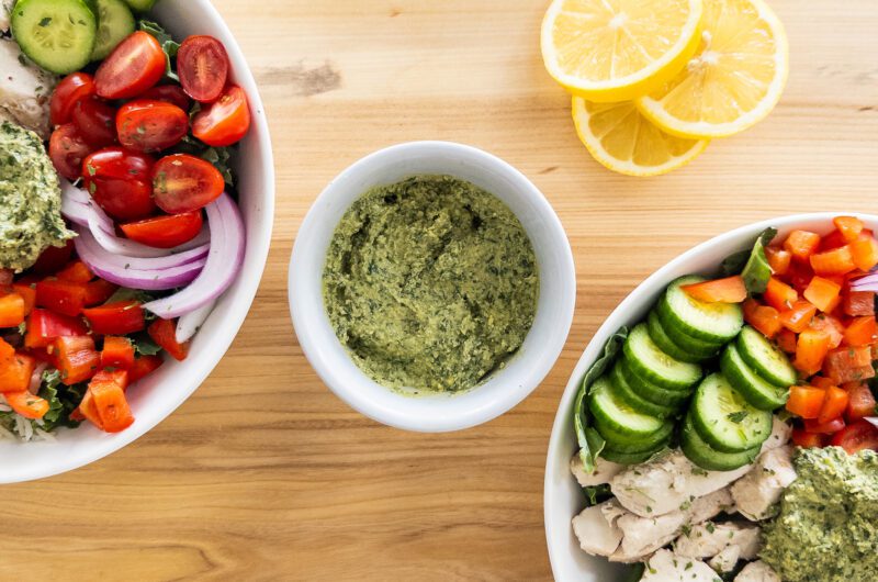 Lightened-Up Basil Pesto